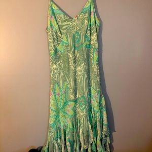 Beautiful green summer sun dress